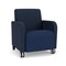 Lesro Siena Guest Chair w/ Front Casters, Black Legs, RF Blueberry Back, MD Ink Seat, RF Blueberry Panels SN1101 - alternate 1